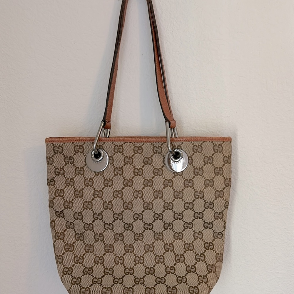 Gucci Authentic Vintage Monogram Small Tote Bag